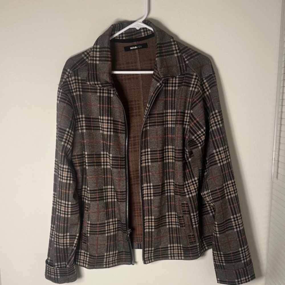 Fashion Nova Plaid Shirt Jacket